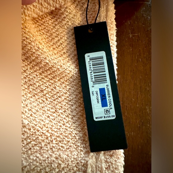 NWT Donna Karan Cardigan Summer Cools Peach Pink Open Front Sweater Jacket Knit - Picture 9 of 10